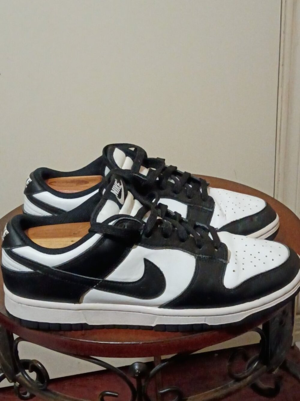 Nike Dunk Low Panda Womens Black White Sneakers DD1503-101 Size 9.5